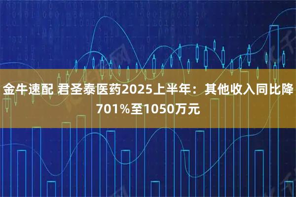 金牛速配 君圣泰医药2025上半年:其他收入同比降701%至1050万元