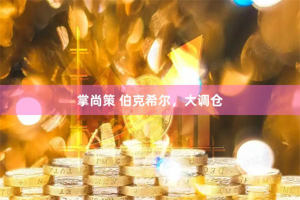 掌尚策 伯克希尔，大调仓